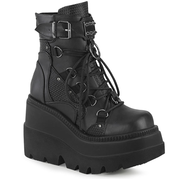 SHAKER-60 Plateau Stiefeletten schwarz matt sportlich von DemoniaCult