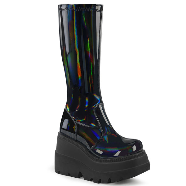 SHAKER-65 Plateau Stiefel schwarz Lack holo von DemoniaCult