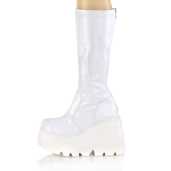 SHAKER-65 Plateau Stiefel Holo weiß von DemoniaCult – Ansicht 3