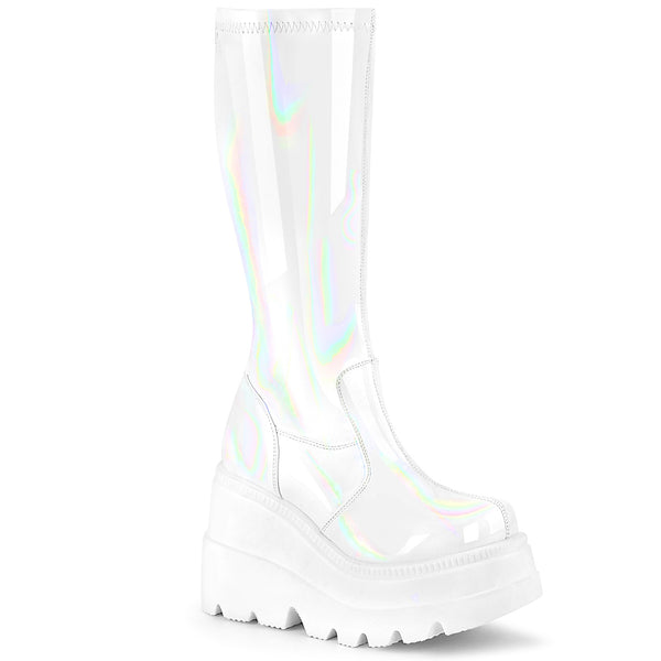 SHAKER-65 Plateau Stiefel Holo weiß von DemoniaCult