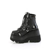 SHAKER-66 Plateau Stiefeletten mit Fledermäusen - Schwarz von Demonia – Ansicht 3