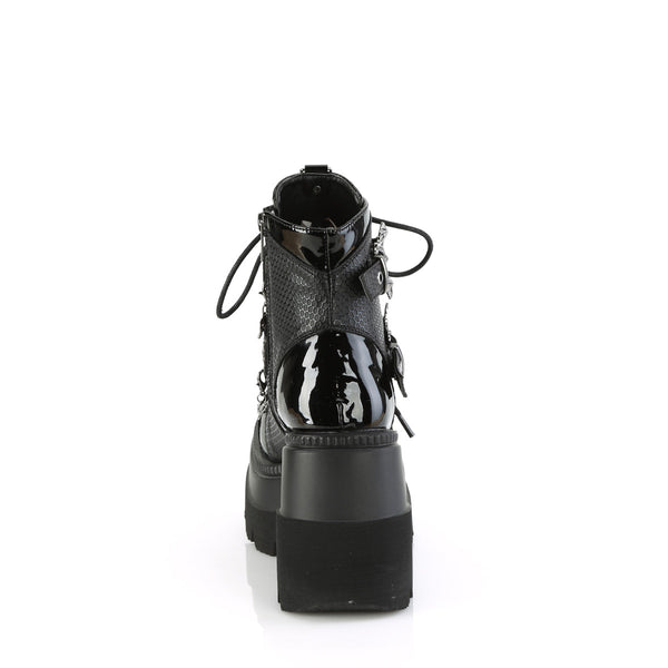 SHAKER-66 Plateau Stiefeletten mit Fledermäusen - Schwarz von Demonia – Ansicht 4