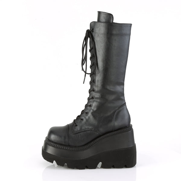 SHAKER-72 Plateau Stiefeletten Schwarz matt von DemoniaCult – Ansicht 3
