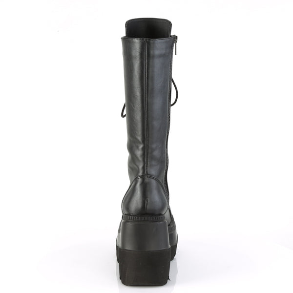 SHAKER-72 Plateau Stiefeletten Schwarz matt von DemoniaCult – Ansicht 4