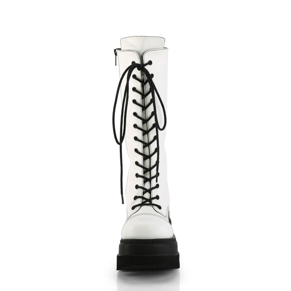 SHAKER-72 Plateau Stiefel - Weiß von Demonia Cult – Ansicht 2