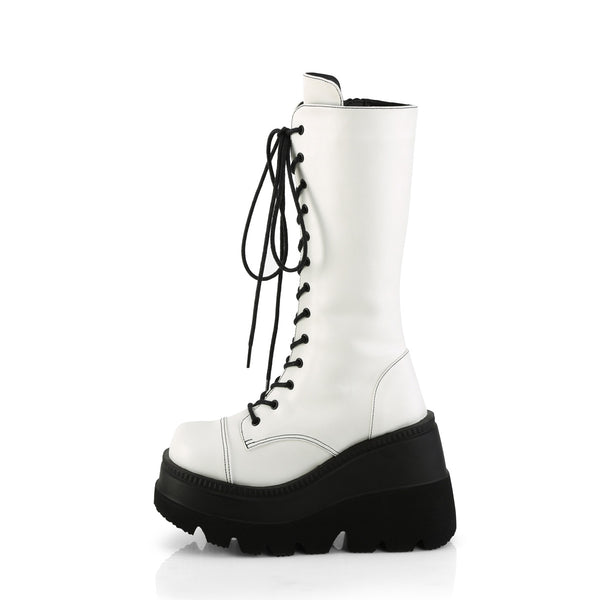 SHAKER-72 Plateau Stiefel - Weiß von Demonia Cult – Ansicht 3