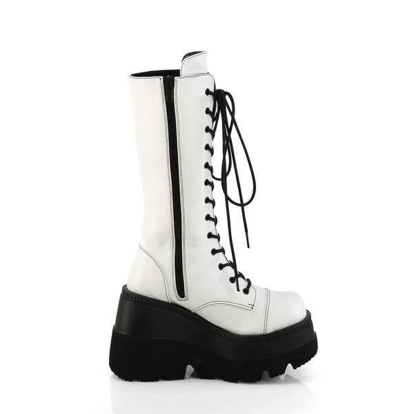 SHAKER-72 Plateau Stiefel - Weiß von Demonia Cult – Ansicht 5