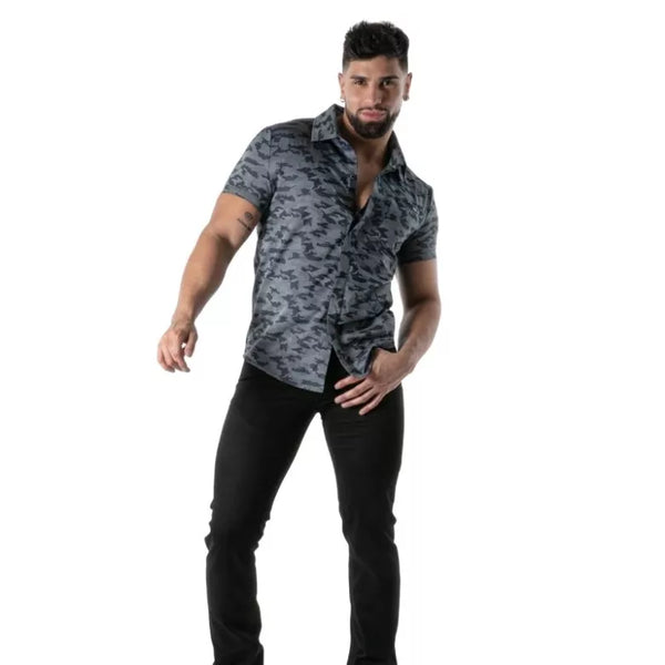 Blaues sleeves-Hemd von TOF Paris