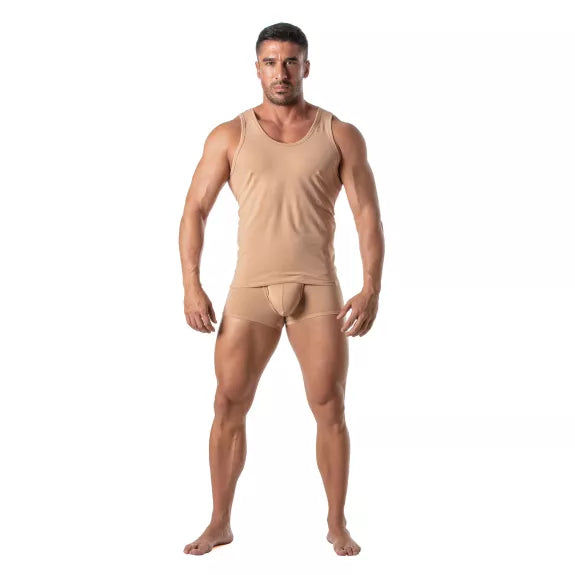 Tanktop Herren Beige - Körpernah & Atmungsaktiv für Sommer | TOF Paris