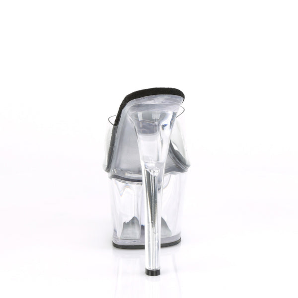 SKY-301 Plateau Pantoletten Schwarz/Transparent | Pleaser SALE