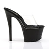 SKY-301 Plateau Pantoletten Transparent/Schwarz von Pleaser – Ansicht 5