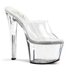 SKY-301 Plateau Pantoletten Transparent | Pleaser