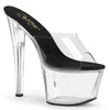 SKY-301 Plateau Pantoletten Schwarz/Transparent | Pleaser SALE