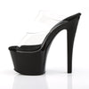 SKY-302 Plateau Pantoletten Transparent/Schwarz von Pleaser – Ansicht 3