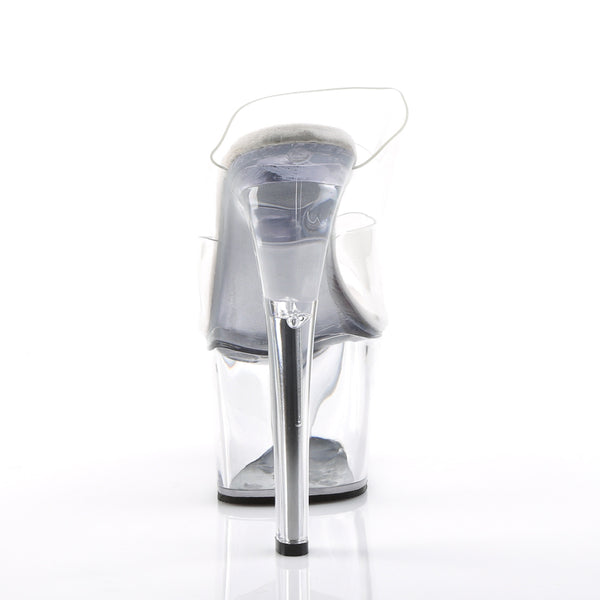 SKY-302 Plateau Pantoletten Transparent | Pleaser