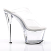 SKY-302 Plateau Pantoletten Transparent | Pleaser