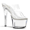 SKY-302 Plateau Pantoletten Transparent | Pleaser