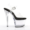 SKY-308 Plateau Sandaletten Transparent Schwarz von Pleaser – Ansicht 5