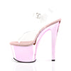 SKY-308 Plateau Sandaletten Baby Pink Chrom von Pleaser – Ansicht 3