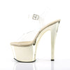 SKY-308 Plateau Sandaletten Gold Chrom von Pleaser – Ansicht 3