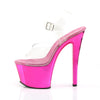 SKY-308 Plateau Sandaletten Hot Pink Chrom von Pleaser – Ansicht 3