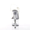 SKY-308 Plateau Sandaletten Transparent/Weiß | Pleaser