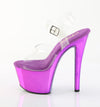 SKY-308CHRS Plateau Sandaletten Lila mit Strass von Pleaser – Ansicht 3