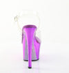 SKY-308CHRS Plateau Sandaletten Lila mit Strass von Pleaser – Ansicht 4