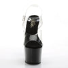 SKY-308CRS Plateau Sandaletten Schwarz/Silber von Pleaser – Ansicht 2