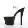 SKY-308CRS Plateau Sandaletten Schwarz/Silber von Pleaser – Ansicht 3