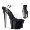 SKY-308CRS Plateau Sandaletten Schwarz/Silber von Pleaser