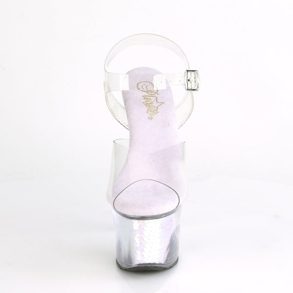 SKY-308MC Plateau Sandaletten - Lavendel von Pleaser – Ansicht 2