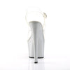 SKY-308MG Plateau Sandaletten Silber | Pleaser