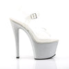 SKY-308MG Plateau Sandaletten Silber | Pleaser