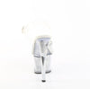 SKY-308PREM-RSNT Sandalette Plateauschuhe Silber Glitzer | Pleaser