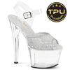 SKY-308PREM-RSNT Sandalette Plateauschuhe Transparent | Pleaser