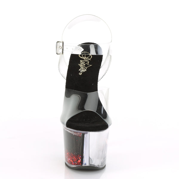 SKY-308WHG Plateau Sandaletten Transparent | Pleaser
