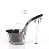 SKY-308WHG Plateau Sandaletten Transparent | Pleaser