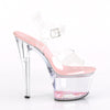 SKY-308WHG Plateau Sandaletten Transparent/Pink von Pleaser – Ansicht 5