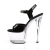 SKY-309 Plateau Sandaletten Schwarz/Transparent von Pleaser – Ansicht 3