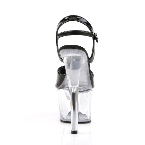SKY-309 Plateau Sandaletten Schwarz/Transparent von Pleaser – Ansicht 4