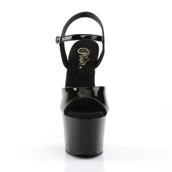 SKY-309 Plateau Sandaletten Lack Schwarz von Pleaser – Ansicht 2