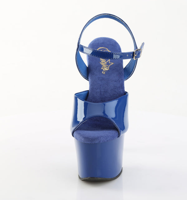 SKY-309 Plateau Sandaletten Blau Lack von Pleaser – Ansicht 2