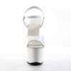 SKY-309 Plateau Sandaletten Lack Weiß | Pleaser