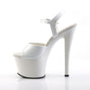 SKY-309 Plateau Sandaletten Lack Weiß | Pleaser