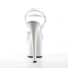 SKY-309 Plateau Sandaletten Lack Weiß | Pleaser