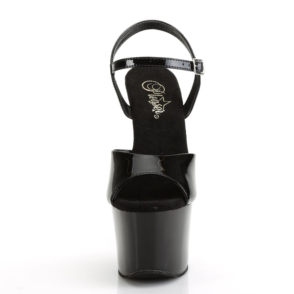 SKY-309CHRS Plateau Sandaletten Schwarz/Silber von Pleaser – Ansicht 2