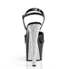SKY-309CHRS Plateau Sandaletten Schwarz/Silber von Pleaser – Ansicht 4