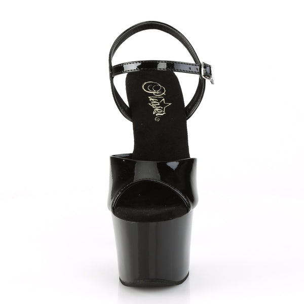 SKY-309CRS Plateau Sandaletten Schwarz/Silber von Pleaser – Ansicht 2