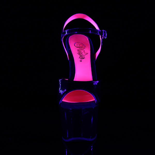 SKY-309TT Plateau Sandaletten Lack Schwarz UV von Pleaser – Ansicht 2